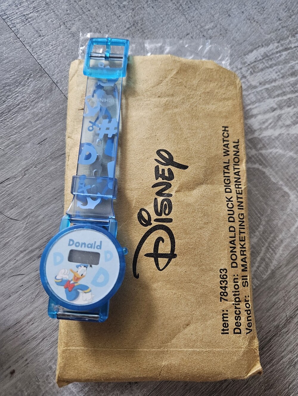 Vintage Disney Donald Duck Light Blue Kids Digital Watch